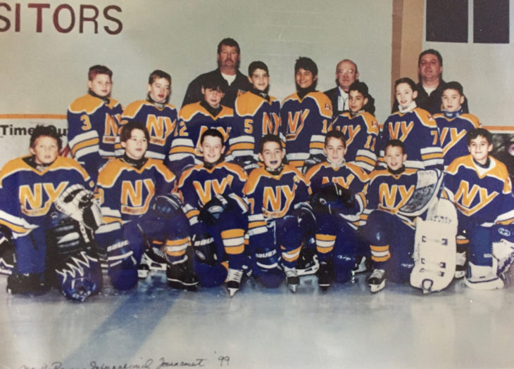 Tommy McCole (top row, second from the left) with his North York Rangers team.