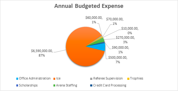 CHART TWO: ANNUAL BUDGETED EXPENSES FOR COMPETITIVE HOCKEY 