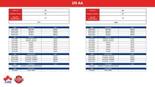 U11 AA - 24-25 Playoff Brackets