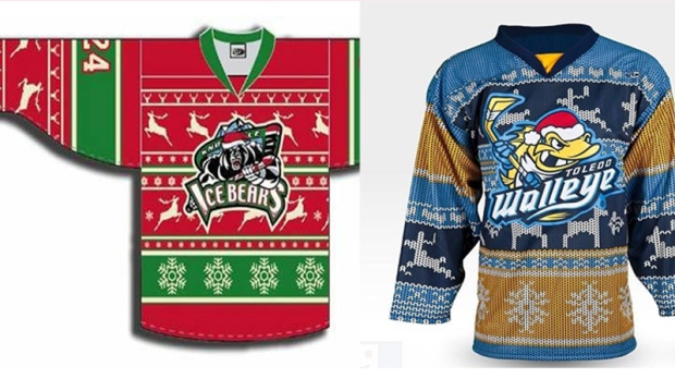 ugly christmas hockey jersey